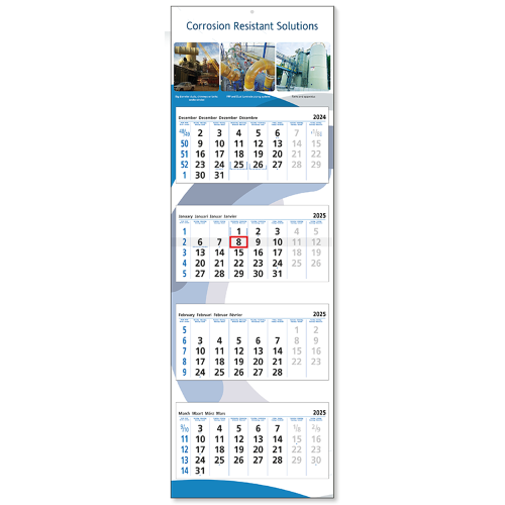 Kalender met 4 maanden