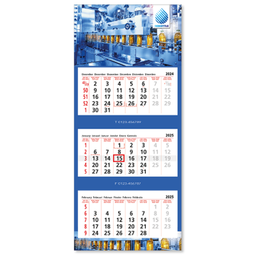 Kalender met 3 maanden